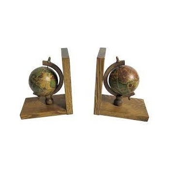 Quality Crafts Designer Custom Book Ends With Globe Home Office Library Decorative Book Stand Exquisite Bookends