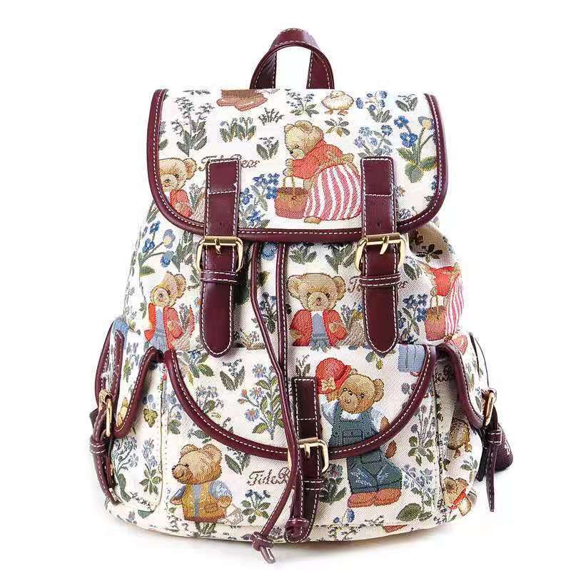 USB Charging Oilcloth Canvas Backpack Bag School College Backpacks Laptop Bag Wholesale Waterproof For Girl Softback