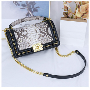 Luxury Custom Exotic Leather Genuine Snake leather Women Designer Shoulder Crossbody Bags Purses And Women Handbags