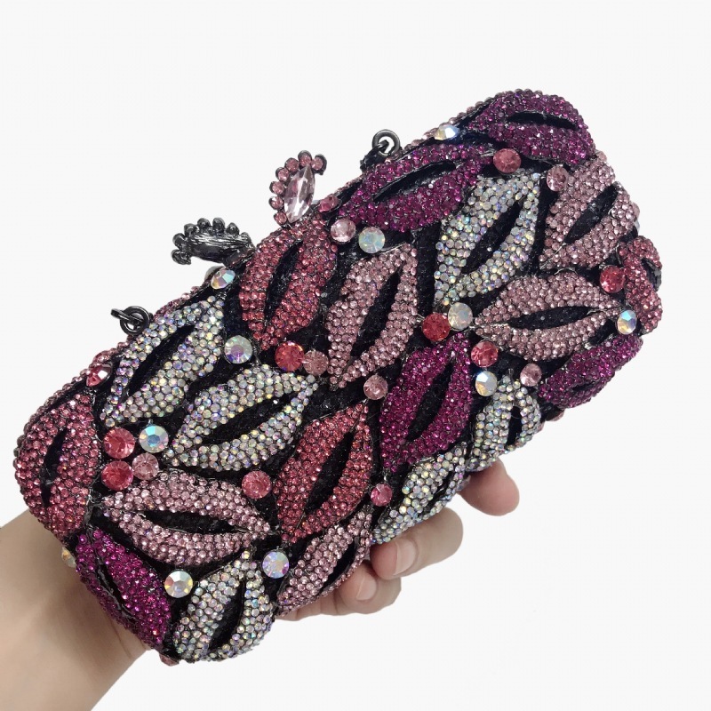 Newest Custom Luxury Beaded Handbag Rhinestone Purse Crystal Box evening party Bag Purse