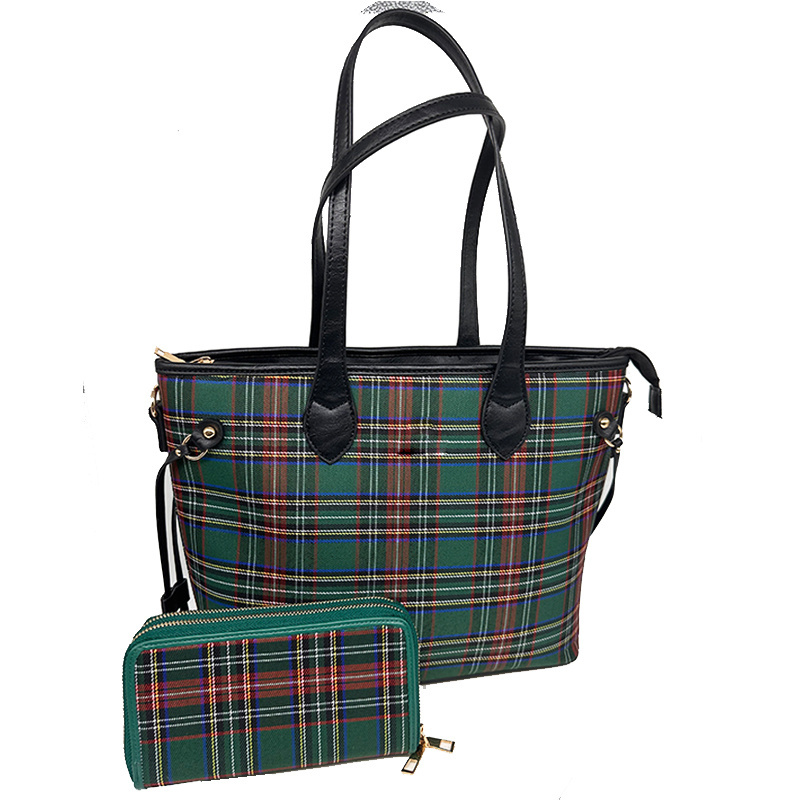 England Style Plaid Tote Bags For Women Luxury Designer Handbag And Purse tartan bag