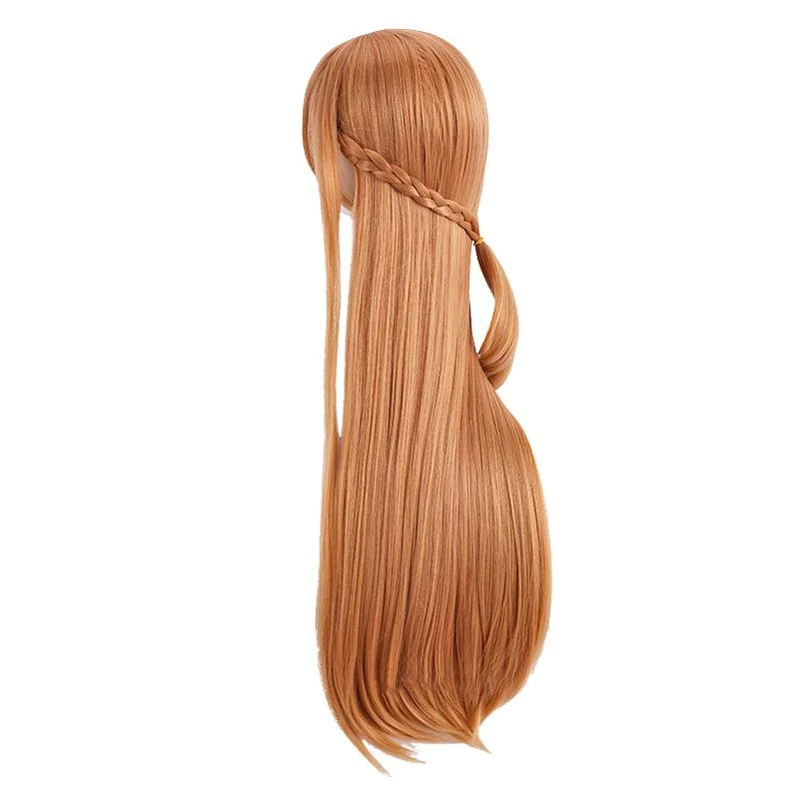 Anime Sword Art Online Yuuki Asuna Long Brown Cosplay Wigs Peluca Synthetic Anime Heat Resistant Hair Wigs