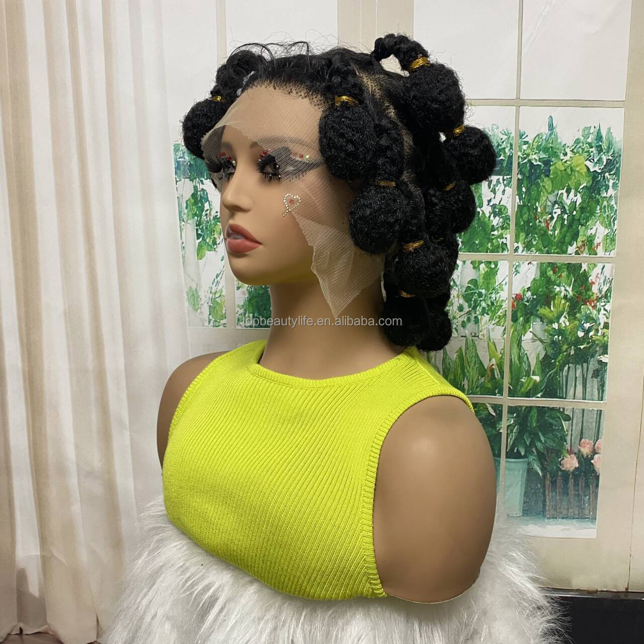 Wholesale Full Lace Braided Synthetic Hair Wigs Heat Resistant Synthetic Lace Front Hair Wigs For Black Women