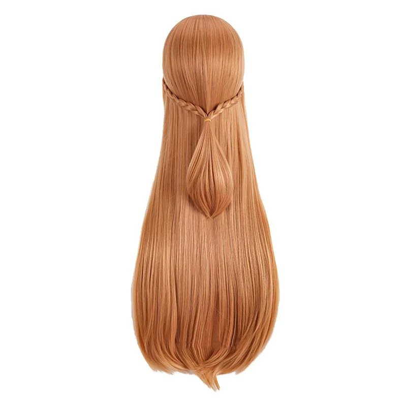 Anime Sword Art Online Yuuki Asuna Long Brown Cosplay Wigs Peluca Synthetic Anime Heat Resistant Hair Wigs