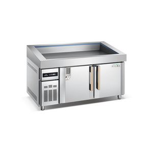 Good quality long service time display counter top freezer Precise temperature control fish freezer display counter