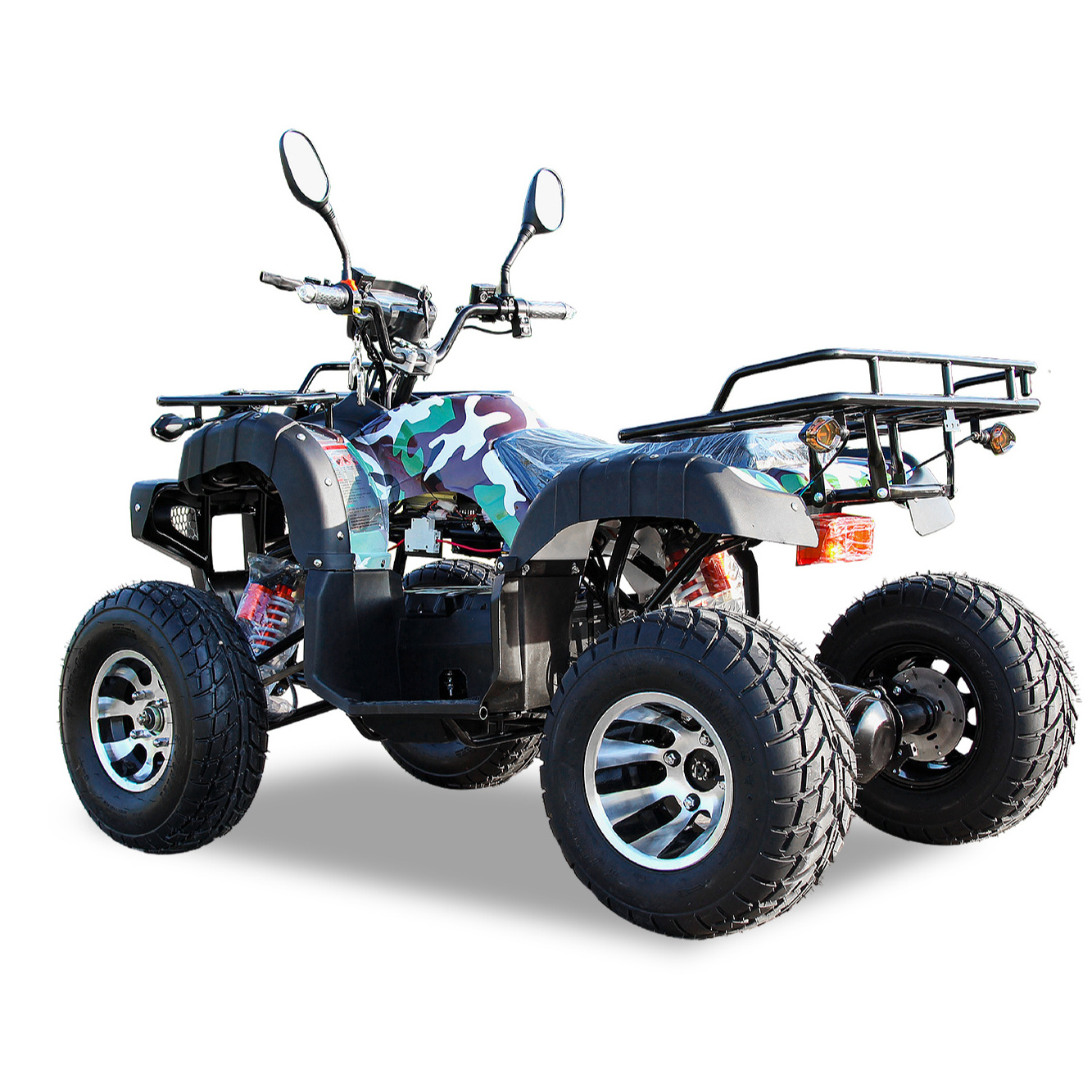 Hummer Cheap Chinese shaft drive atvs electric quads bike four wheelers for adults dune buggy 4000W 72V long range