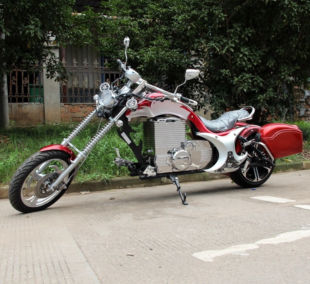 New design high Speed Adult Electric Motorcycle 3000W 72V chopper bike For Sale