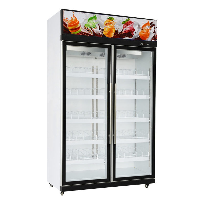 Supermarket Commercial Display Glass Door Case Coca Cold Drinks Fridge No Frost Transparent Cold Drink Refrigerator