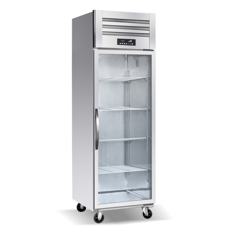 Supermarket Glass display freezer vertical freezer refrigeration glass door freezer for beverage beer and milk