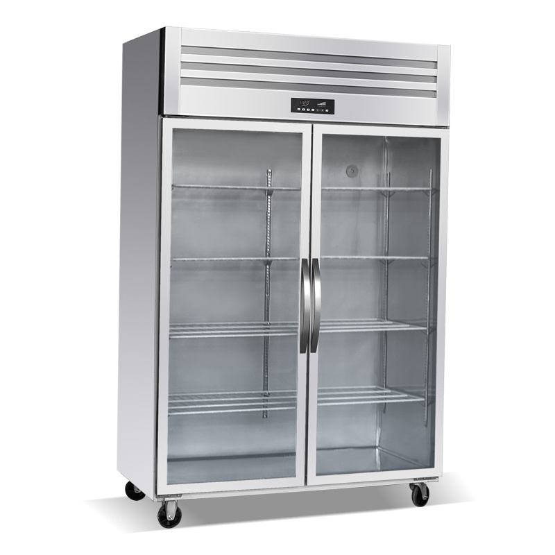 Supermarket Glass display freezer vertical freezer refrigeration glass door freezer for beverage beer and milk