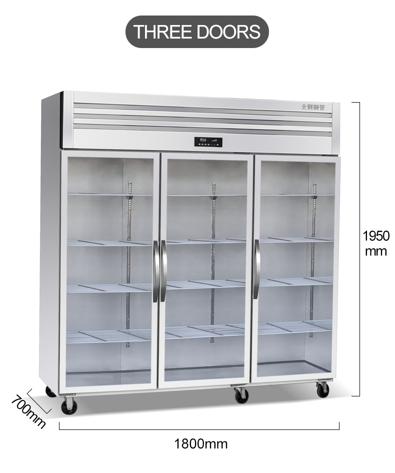 Supermarket Glass display freezer vertical freezer refrigeration glass door freezer for beverage beer and milk