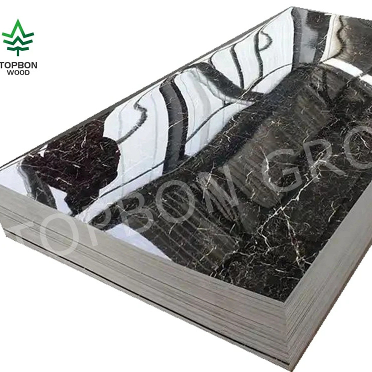 4X8 UV PVC Sheet Marble Alternative PVC Sheet PVC Black Marble Wall Panel