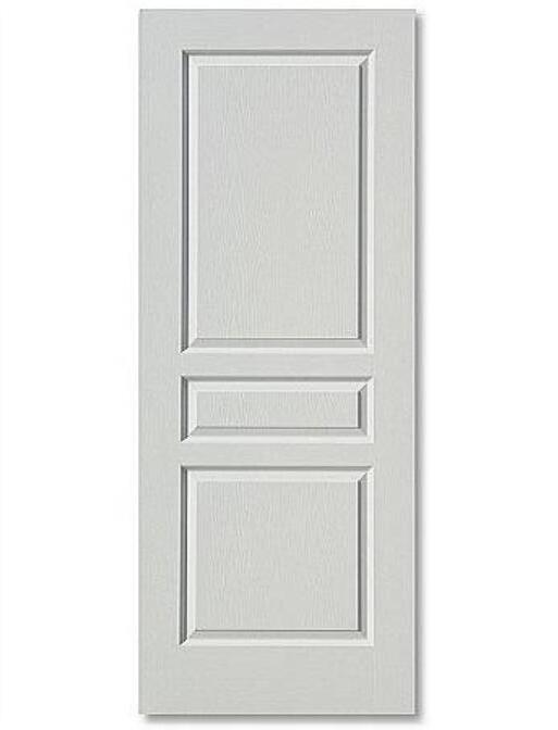 White door skin smooth and woodgrain texture