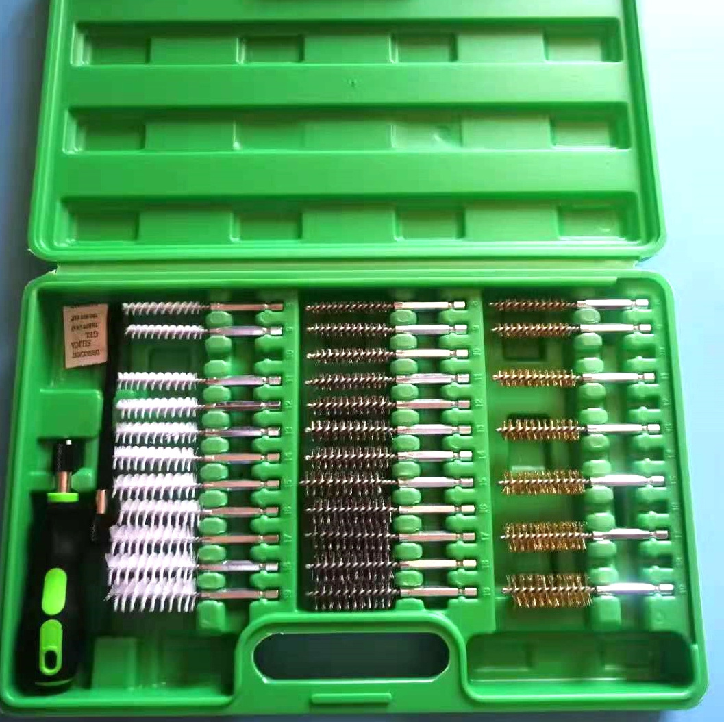 38Pcs Nylon Stainless Steel Wire Brass Wire Brush Tube Brush Engine Wire Brush Gun Cleaning Kit