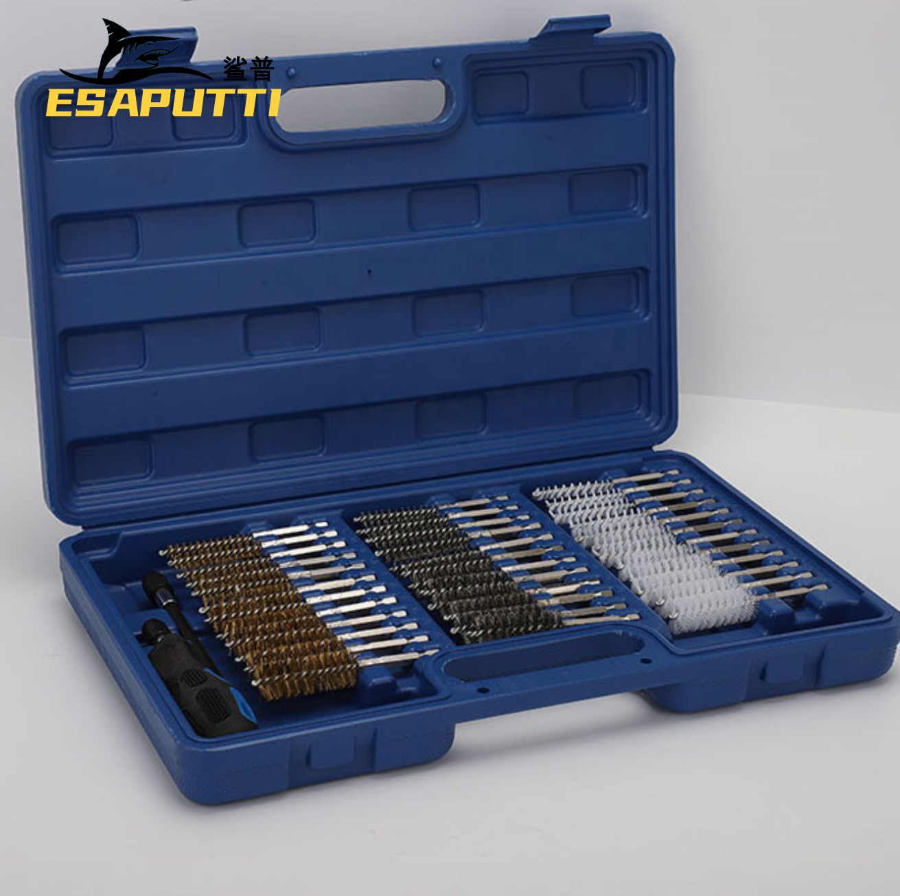 38Pcs Nylon Stainless Steel Wire Brass Wire Brush Tube Brush Engine Wire Brush Gun Cleaning Kit