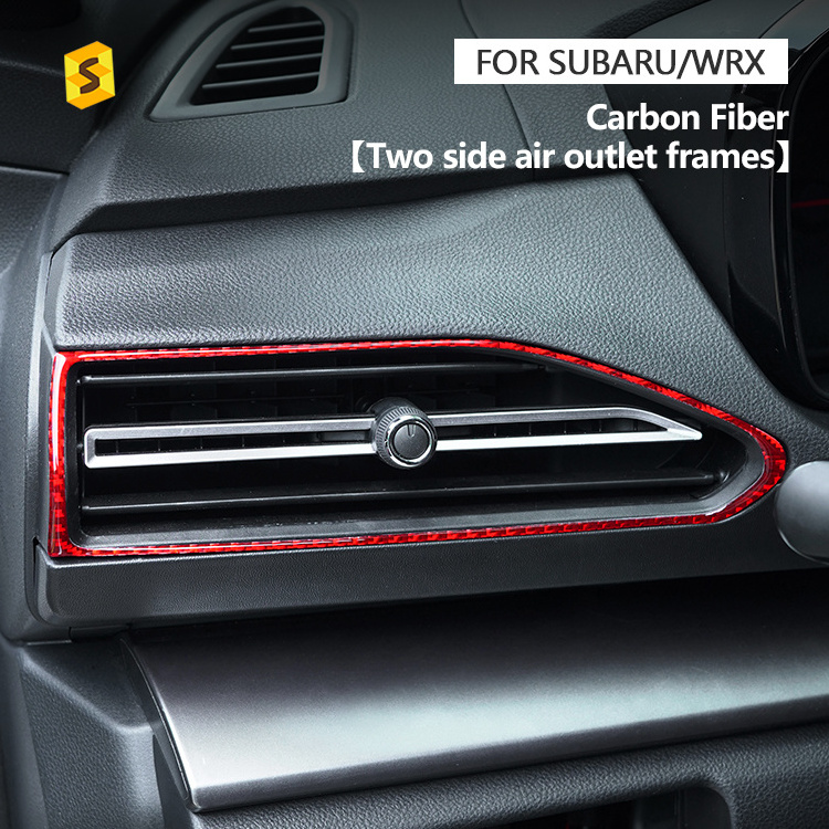 Shasha Carbon Fiber Air Outlet Vent Panel Decoration Cover Trim Interior Accessories Protection For Subaru WRX 2022 AC