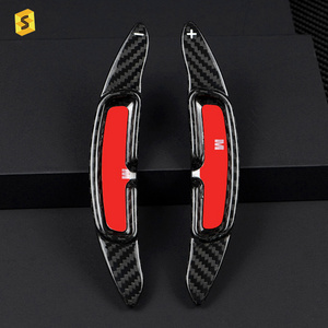 ES Real Dry Carbon Fiber 3K Paddle Shifters Extensions For Porsche 911 922 Taycan Panamera Macan Car Interior Accessories