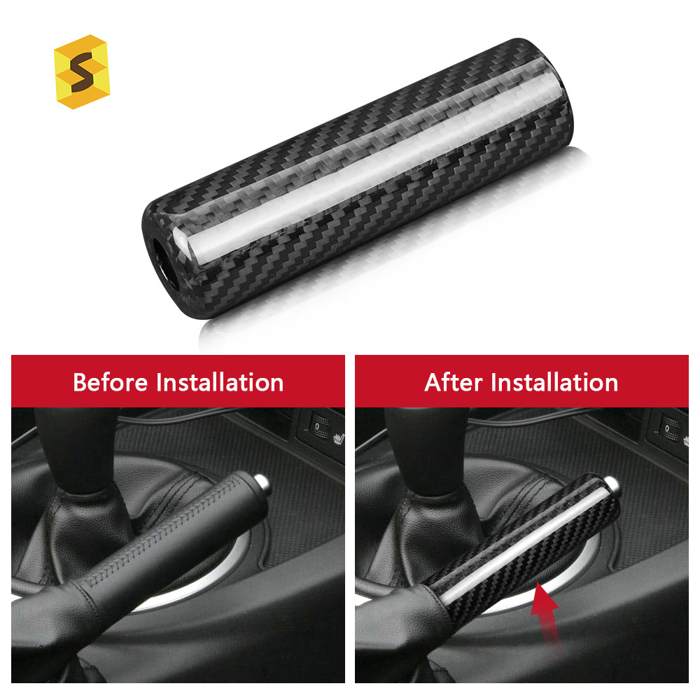 Shasha Carbon Fiber Real Car Wholesale Handbrake Sleeve Replacement Interior Decoration For Mazda MX5 2006 2008 2010 2013 2015