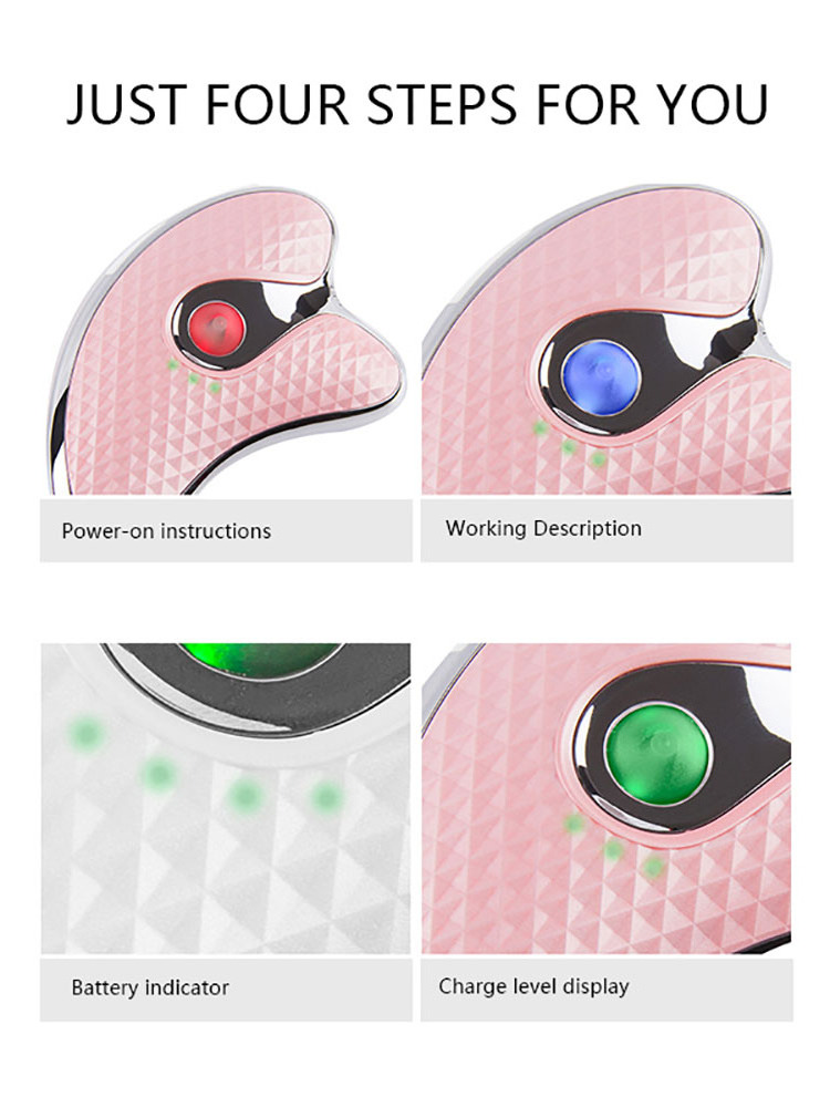 multifunctional hot facial guasha board eye lifting electric phototherapy shape face massager tool