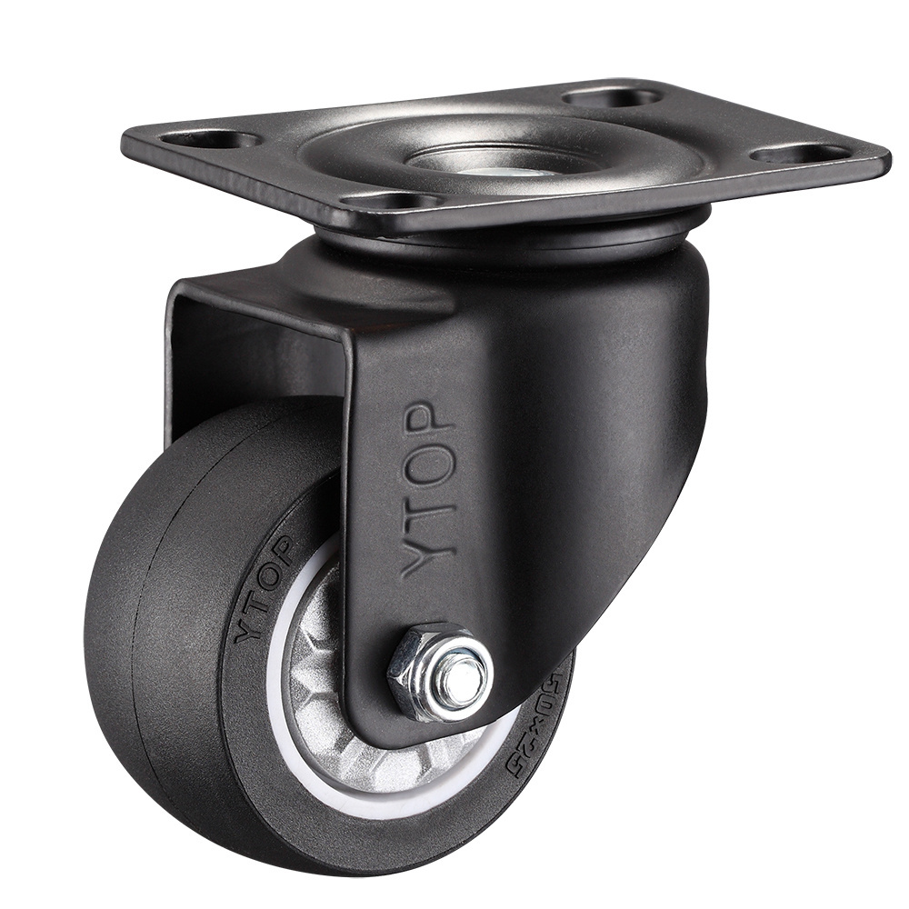 YTOP 1.5 Inch 2 Inch Swivel Caster Wheels Locking Casters Heavy Duty Metric M8 20mm Threaded Stem TPU Caster