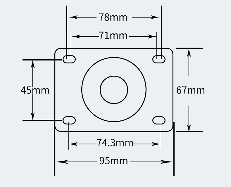 Wholesale Casters Swivel Wheels With Brakes Trolley Wheels Black 5 Inch Caster Wheels