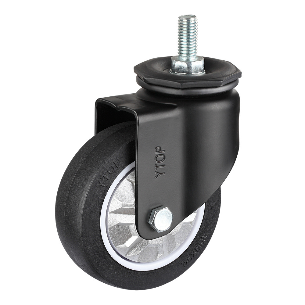 2023 hot China manufacturer 2.5 3 4 5 inch stem castors swivel caster wheel plate caster with brake with factory price