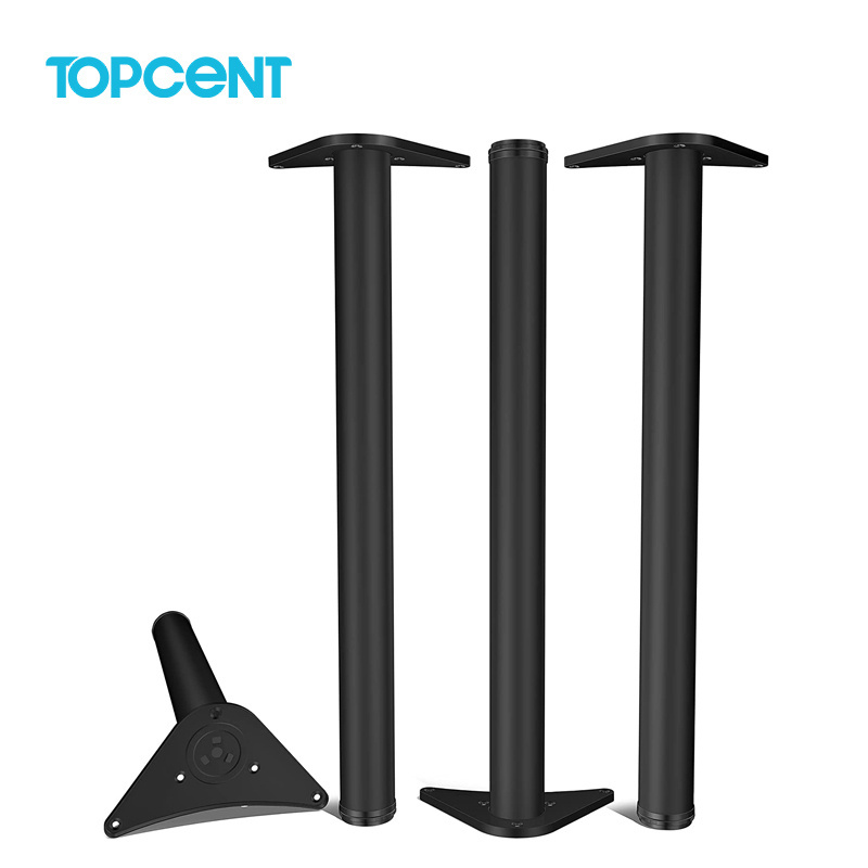 TOPCENT chrome stainless steel bar coffee dining metal folding adjustable telescopic furniture table legs