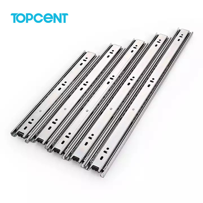 TOPCENT Kitchen cabiner drawer  45mm SS201 / SS304  normal heavy duty ball bearing stainless steel drawer slides