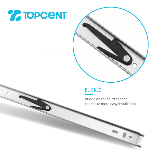 TOPCENT Kitchen cabiner drawer  45mm SS201 / SS304  normal heavy duty ball bearing stainless steel drawer slides