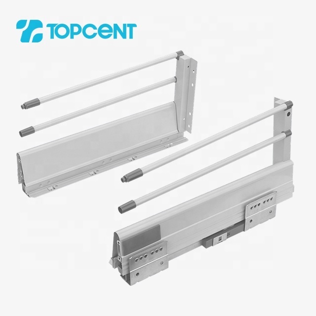 Wholesale round rod white tendem kitchen metal tool box drawer slide