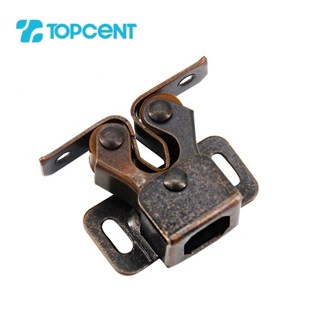 TOPCENT Double roller catch Wholesale Cabinet Kitchen Door Magnetic Push to Open Touch Catch Latch