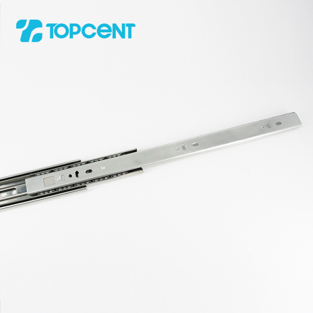 Topcent Furniture hardware Cabinet Kitchen 45 mm Drawer Channel Drawer Slider ball bearing push to open slide