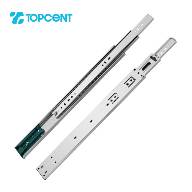 Topcent Furniture hardware Cabinet Kitchen 45 mm Drawer Channel Drawer Slider ball bearing push to open slide