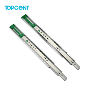 TOPCENT Kitchen Cabinet 45mm drawer slide  rail Channel ball bearing Soft Close push to open drawer slides