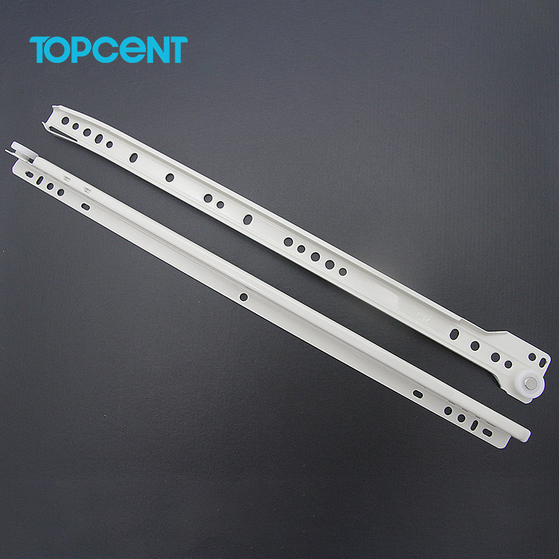 Topcent Furniture hardware cabinet telescopic sliding roller track wheel drawer slide