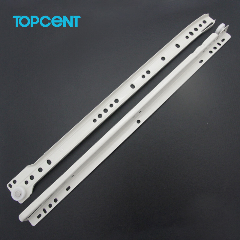 Topcent Furniture hardware cabinet telescopic sliding roller track wheel drawer slide