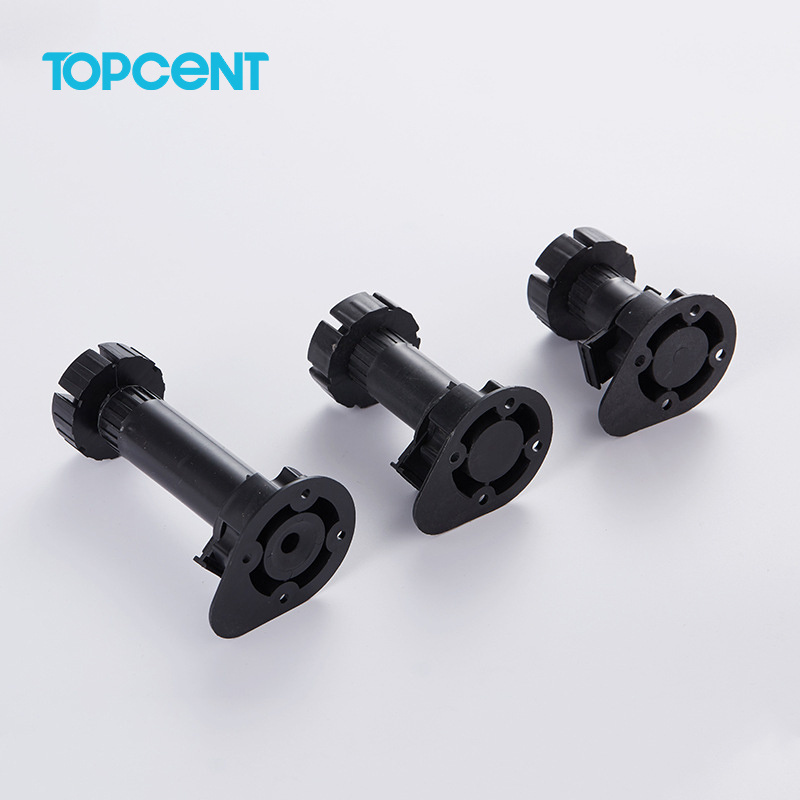 TOPCENT furniture fittings plastic  leveling adjustable furniture feet