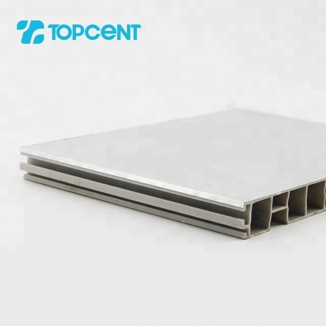 TOPCENT Customized Waterproof Brush Aluminum Baseboard Skirting Panel Covers Kitchen Cabinet Plinth Pvc Skirting Board