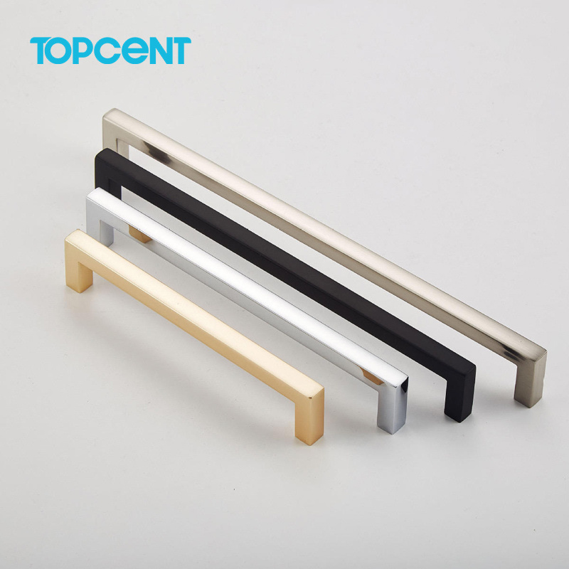 TOPCENT Modern style  furniture handle kitchen pull cabinet solid square bar handle