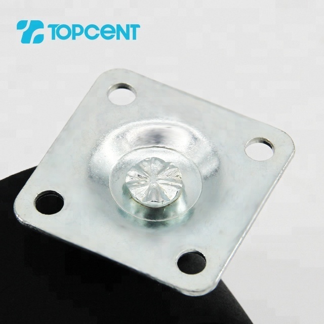 TOPCENT 1.5 inch nylon furniture office lockable office chair caster wheels with brake