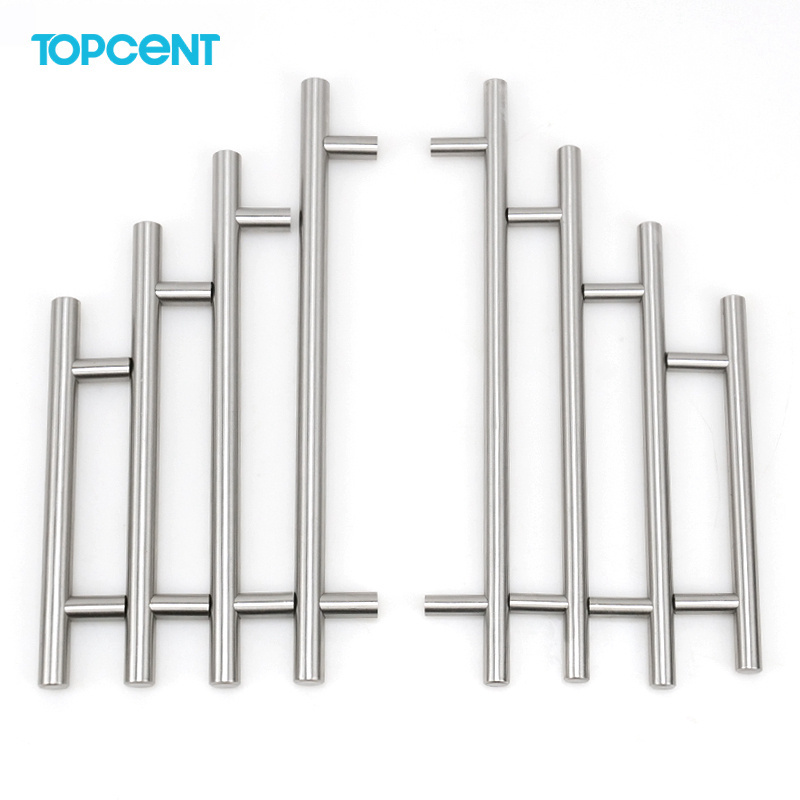 TOPCENT OEM Stainless steel brushed nickel Kitchen Door Pull  T Bar Cabinet Handle home hardware