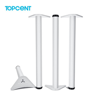 TOPCENT chrome stainless steel bar coffee dining metal folding adjustable telescopic furniture table legs