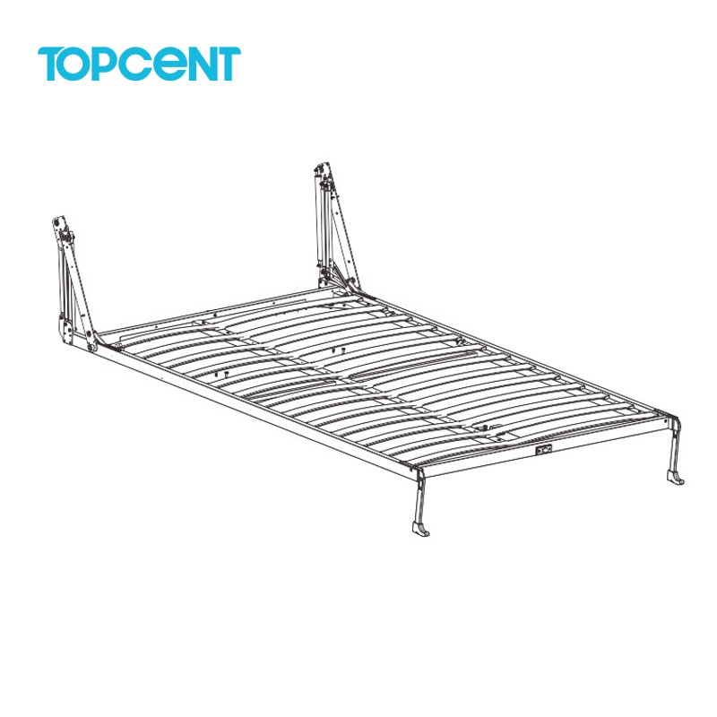 TOPCENT hidden horizontal wall beds space saving  vertical wall bed folding murphy wall bed mechanism