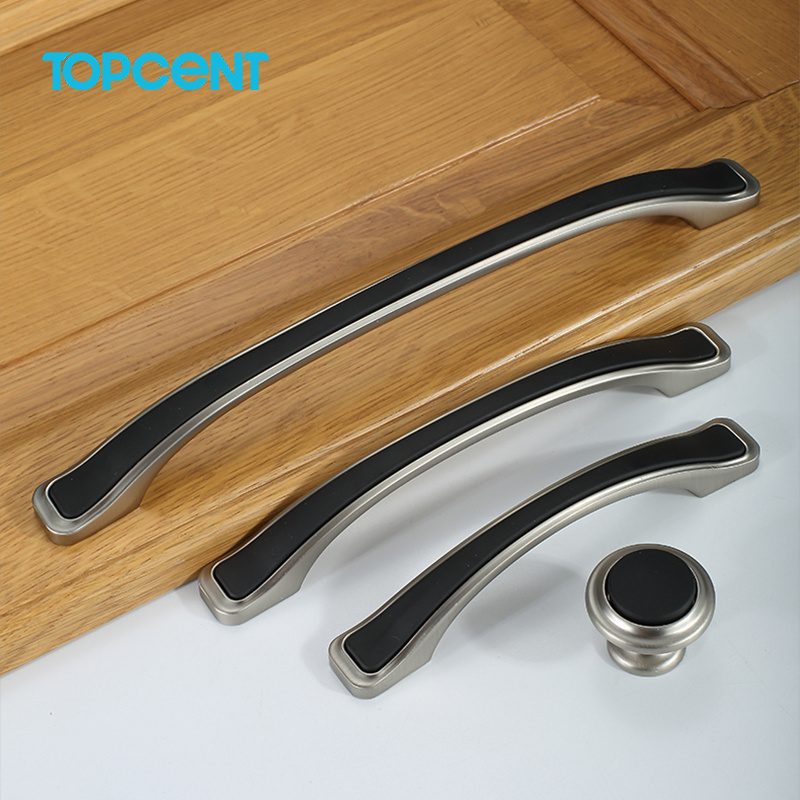 TOPCENT Matte Black Cabinet Hardware Black Cabinet Pulls Knobs Furniture handles