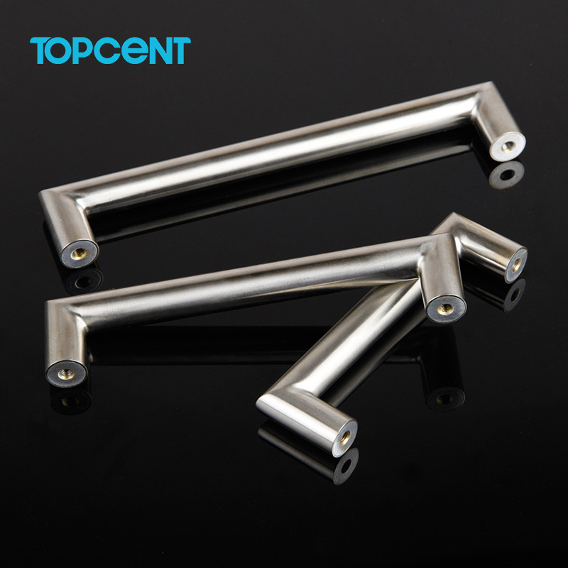 Topcent Knurled Black Stainless Steel Cupboard Pull Handle Furniture Hardware Gold Kitchen Cabinet Door Handles For Drawer