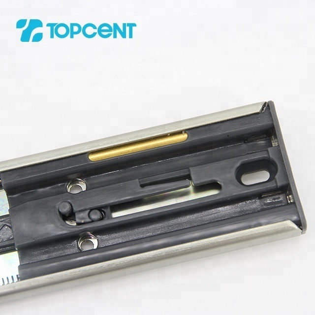 Topcent center mount telescopic ball bearing soft close drawer slide