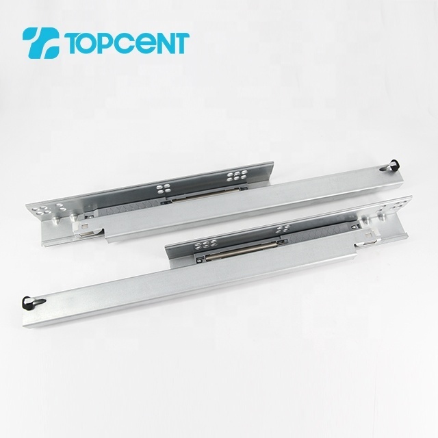 TOPCENT soft close  under desk drawer slide out bottom mount drawer slides heavy duty