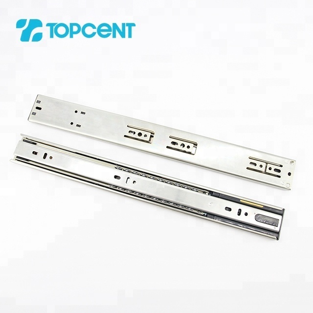 Topcent zinc plated kitchen ball bearing soft close cabinet drawer runner drawer slides