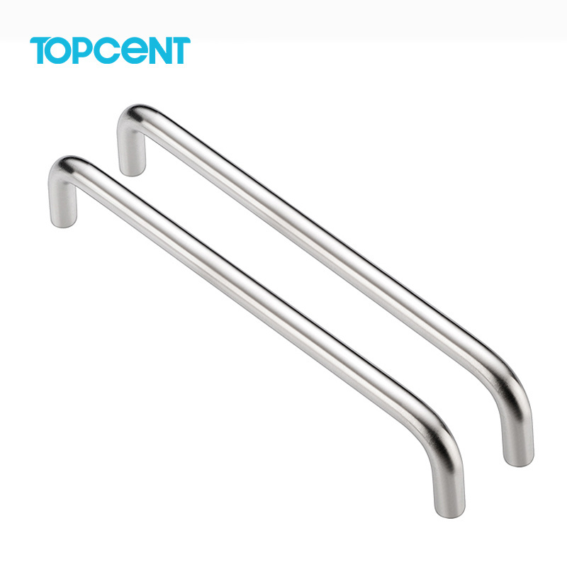 TOPCENT furniture hardware Stainless steel t bar handle bedroom kitchen hardware wardrobe door hollow cabinet drawer handle