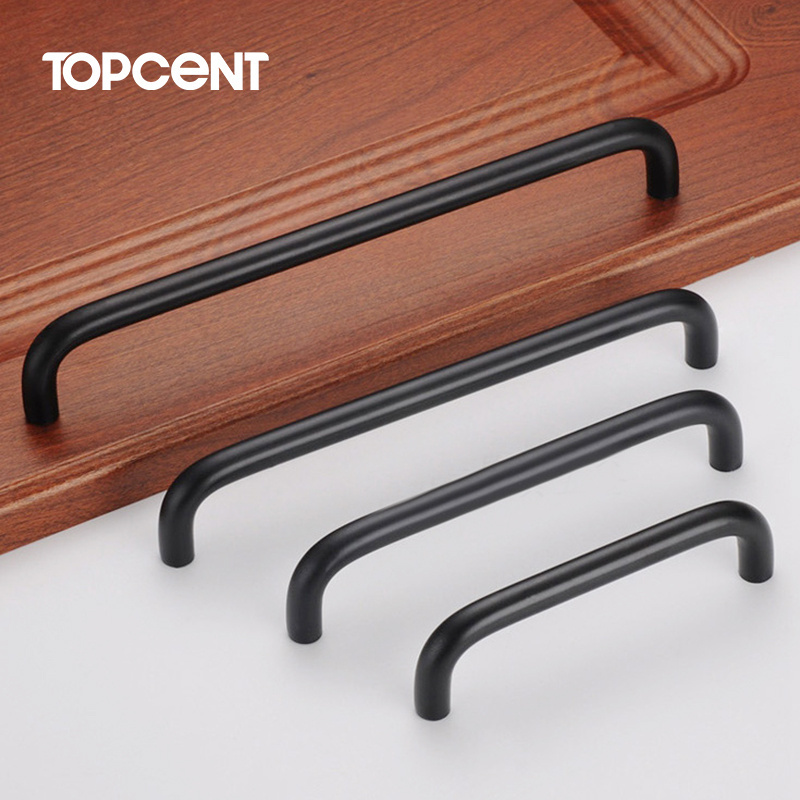 TOPCENT furniture hardware Stainless steel t bar handle bedroom kitchen hardware wardrobe door hollow cabinet drawer handle